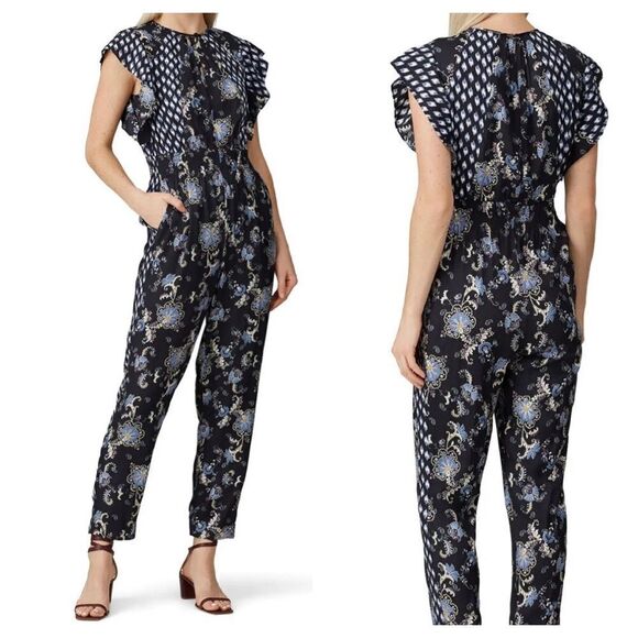 Rebecca Taylor Paisley Printed Jumpsuit - Picture 1 of 9
